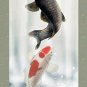 Hanging scrolls, Rising waterfall carp couple (small) #p6501