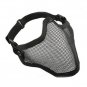 (Black) Airsoft Half Face Mask With Wire Mesh (Metal Net) Military Game