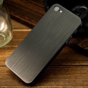 Metal Slim Case for iPhone 5 Titanium Skin Cover-Black