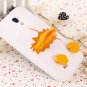 Cute Yellow Duck Beak Stereo Case for Samsung S4 I9500 IV Protective Shell White Color