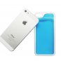 Liquid Filled Slim Case for iPhone 5 5G Luminous Quicksand Soft Cover Blue Color