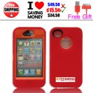 Silicon Case for Iphone 4 and iphone 4s - Red
