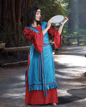 chinese dress ladies Linen Dress, Renaissance Dress, Viking Dress, Medieval Dress, Underdress –  linengarb.com main image 1