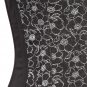 Black Denim with Sparkle Embossing Fabric Steel Boning Overbust Corset Bustier (Body Waist-28inch)