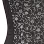 Black Denim with Sparkle Embossing Fabric Steel Boning Overbust Corset Bustier (Body Waist-40inch)
