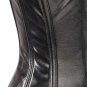 Black Faux Leather Steel Boning Overbust Corset Bustier (Body Waist-26inch)