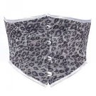 Grey & Silver Shining Fabric Steel Boning Underbust Fashion Corset Waist Cincher
