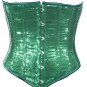 Green Sequin Fabric Steel Boning Underbust Fashion Corset Waist Cincher