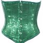 Green Sequin Fabric Steel Boning Underbust Fashion Corset Waist Cincher