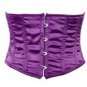 Purple Satin Fabric Steel Boning Underbust Fashion Corset Waist Cincher