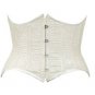 Silver Threadwork Fabric Steel Boning Underbust Fashion Corset Waist Cincher