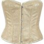 Sparkling Gold Fabric Steel Boning Overbust Fashion Corset Bustier