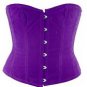 Purple Suede Fabric Steel Boning Overbust Fashion Corset Bustier