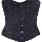 Black Cutwork Fabric Steel Boning Overbust Fashion Corset Bustier