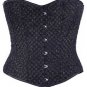 Black Cutwork Fabric Steel Boning Overbust Fashion Corset Bustier