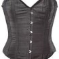 Black Silk Steel Boning Overbust Fashion Corset Bustier