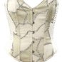 Elegant Patchwork Fabric Steel Boning Overbust Fashion Corset Waist Cincher