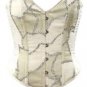 Elegant Patchwork Fabric Steel Boning Overbust Fashion Corset Waist Cincher
