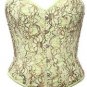 Floral Net Fabric Steel Boning Overbust Fashion Corset Waist Cincher Bustier