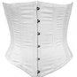 White Fabric Steel Boning Underbust Fashion Corset Waist Cincher