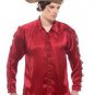 Gothic Frilly Ruffled Pirate Costume Shirt - C1307 [Wine]