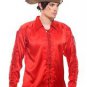 Gothic Frilly Ruffled Pirate Costume Shirt - C1306 [Red]