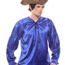 Gothic Frilly Ruffled Pirate Costume Shirt - C1305 [Blue]