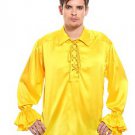 Gothic Frilly Ruffled Pirate Costume Shirt - C1304 [Gold]