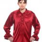 Gothic Frilly Ruffled Pirate Costume Shirt - C1304 [Wine]