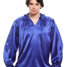 Gothic Frilly Ruffled Pirate Costume Shirt - C1302 [Blue]