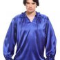Gothic Frilly Ruffled Pirate Costume Shirt - C1302 [Blue]