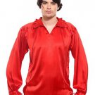 Gothic Frilly Ruffled Pirate Costume Shirt - C1302 [Red]
