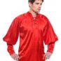 Gothic Frilly Ruffled Pirate Costume Shirt - C1301 [Red]