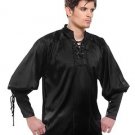 Gothic Frilly Ruffled Pirate Costume Shirt - C1301 [Black]