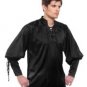 Gothic Frilly Ruffled Pirate Costume Shirt - C1301 [Black]
