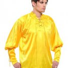 Gothic Frilly Ruffled Pirate Costume Shirt - C1301 [Gold]