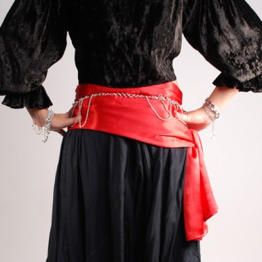 Renaissance Gothic Pirate Skull Scarf Bandana (Black)