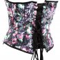 Floral Patches Fabric Steel Boning Overbust Corset - Miracle Corsets (Body Waist-28inch)