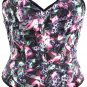 Floral Patches Fabric Steel Boning Overbust Corset - Miracle Corsets (Body Waist-34inch)