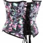 Floral Patches Fabric Steel Boning Overbust Corset - Miracle Corsets (Body Waist-34inch)