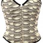Shredded Fabric Cutwork Steel Boning Overbust Corset - Miracle Corsets (Body Waist-26inch)