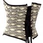 Shredded Fabric Cutwork Steel Boning Overbust Corset - Miracle Corsets (Body Waist-28inch)