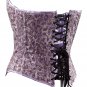 Floral Sequin Fabric Steel Boning Overbust Corset - Miracle Corsets (Body Waist-32inch)