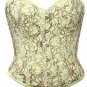 Floral Net Fabric Steel Boning Overbust Fashion Corset Waist Cincher (Body Waist-40inch)