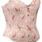 Paisley Crochet Steel Boning Overbust Fashion Corset Waist Cincher (Body Waist-26inch)
