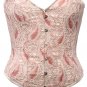 Paisley Crochet Steel Boning Overbust Fashion Corset Waist Cincher (Body Waist-36inch)