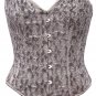 Floral Net with Satin Fabric Steel Boning Overbust Corset - Miracle Corsets (Body Waist-26inch)