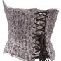Floral Net with Satin Fabric Steel Boning Overbust Corset - Miracle Corsets (Body Waist-32inch)