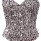 Floral Net with Satin Fabric Steel Boning Overbust Corset - Miracle Corsets (Body Waist-40inch)