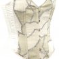 Elegant Patchwork Fabric Steel Boning Overbust Fashion Corset Waist Cincher (Body Waist-36inch)